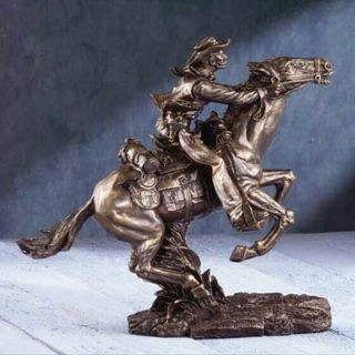 Liberty Bronze Pony Express Cowboy Rider Sculpture Figurine Statue