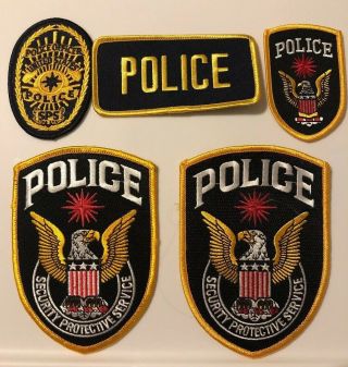 Security Protective Service (cia) Police Patch Set