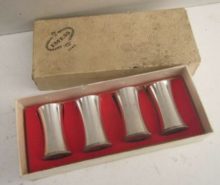 Vintage Emess Silver Plated Salt And Pepper Shakers