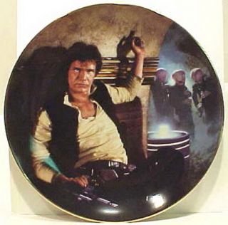 Vintage Star Wars Han Solo Ceramic Plate - First Series - Boxed