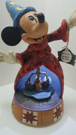 Jim Shore Mickey Mouse Sorcerer With Music Light And Movement