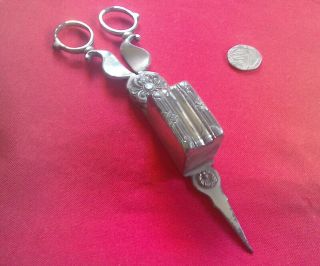 Antique Silver Plate Candle Snuffer/wick Trimmer