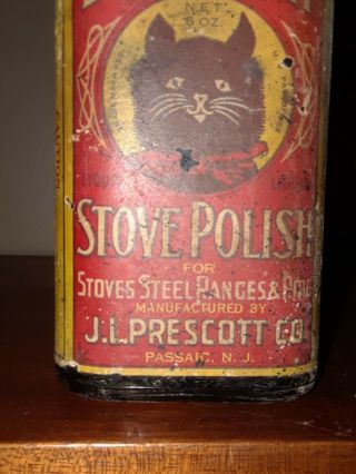 Black Cat Stove Polish Prescott Co.  Passaic,  Nj