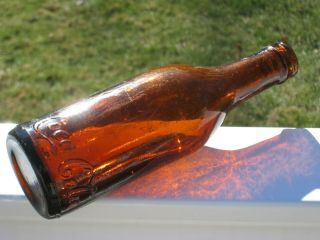 Early Amber Straight Sided Coca Cola Bottle - Philadelphia Pa.  - Ca.  1890 