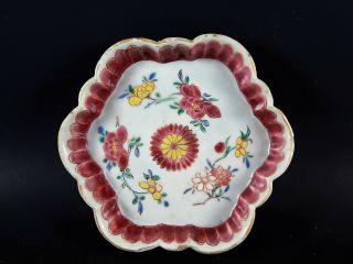 Antique Chinese Export Famille Rose Porcelain Tea Pot Stand Elinor Gordon 1750