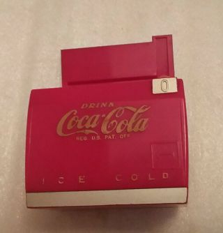 Vintage Coca Cola Salesman Sample Red Cooler Music Box 1950s Coke