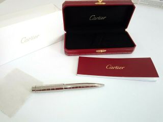 Cartier Must De Ballpoint Pen Silver Color