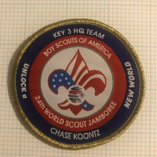 24th World Scout Jamboree 2019 Bsa Key 3 Headquarters Team - Chase Koontz