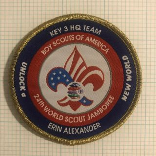 24th World Scout Jamboree 2019 Bsa Key 3 Headquarters Team - Erin Alexander