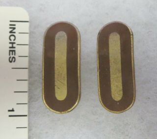 Full Size Pair Ww2 Vintage Us Army Chief Warrant Officer Rank Pins Opaque Enamel