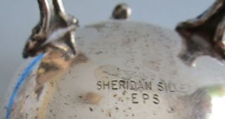 Vintage Sheridan Silver On Copper,  Sugar Bowl and Creamer Set. 3