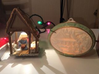 Christmas Hallmark Ornaments - Lighted Little Drummer Boy,  Lighted Porcelain Scene