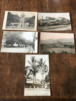 Vintage Postcards X 5 Fiji Levuka Church Lambasa Sugar Mill Plus
