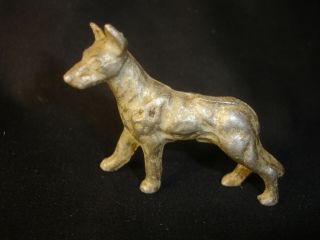 Old Vtg Collectible Cast Metal German Shepard Dog Figure Figurine