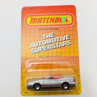 1987 Matchbox Superfast Mb 72 Silver Cadillac Allante Unpunched Card