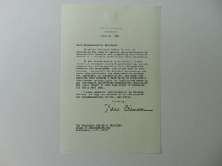 " 42nd President " Bill Clinton Auto Pen Signed Letter On White House Letterhead