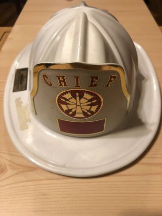 Vintage Jim Beam Cfd Fire Chief Helmet Fireman Decanter