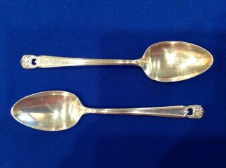 1847 Rogers Bros " Eternally Yours " Silverplate 2 Serving Spoons 8.  5 " 1941