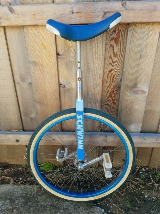 Vintage Schwinn Unicycle 24” Araya Blue Sugino