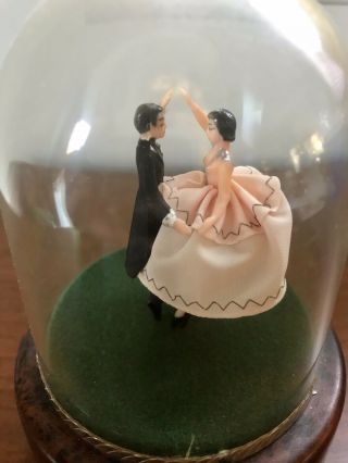 Vintage Reuge Swiss Music Box Dancing Couple Anniversary Song Perfectly