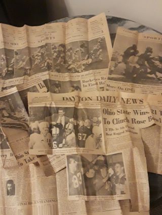 Vintage Woody Hayes 1954 Newspaper Clipped Articles Ohio State