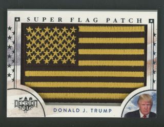 2016 Decision Foil Donald J.  Trump Yellow Usa Flag Patch
