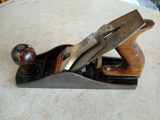 Vintage Stanley Bailey No 4 1/2 Smooth Bottom Wood Hand Plane