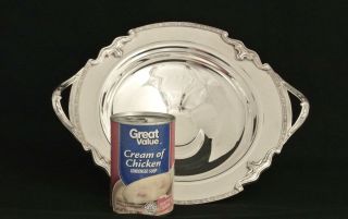 Large Vintage 12 Inch Silver Plate Centerpiece Bowl Fruit Bowl