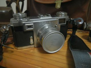 Vtg Zeiss Ikon Contax Camera Zeiss - Opton Sonnar 1:2 f=50mm Lens,  Tripod & More 3