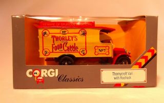 Thornycroft Delivery Truck Thorley ' s Food Cattle Corgi 1:43 Scale Diecast 1/43 2