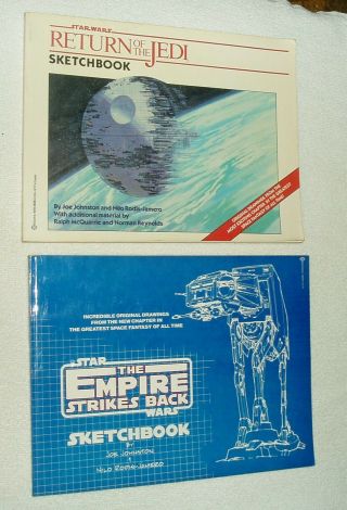 Two Star Wars Sketchbooks,  Empire Strikes Back 1980 And Return Of The Jedi 1983