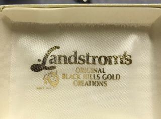 Landstrom ' s Black Hills Gold Rose Pin Brooch Delicate Gorgeous 3