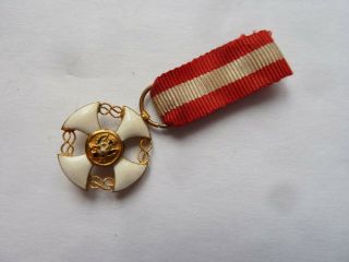 ITALIAN MINIATURE MEDAL CROSS ORDER OF THE CROWN ITALY KINGDOM 1930 ' s 3