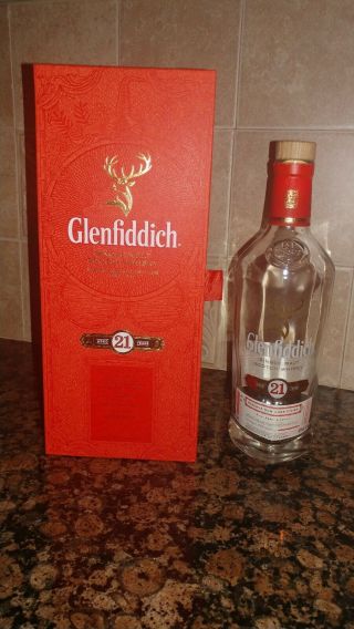 Glenfiddich 21 Year Single Malt Scotch Empty Bottle And Container