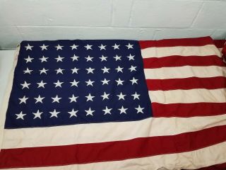 1940s Wwii Era American Flag 48 Stars Hand Sewn Defiance 4x6 Annin