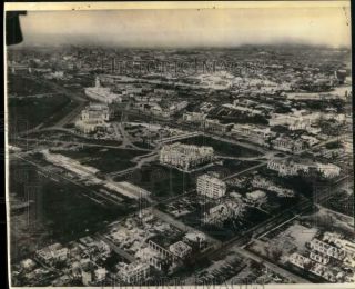 1946 Press Photo Aerial View Of War Damage To The City Of Manila,  Philippines