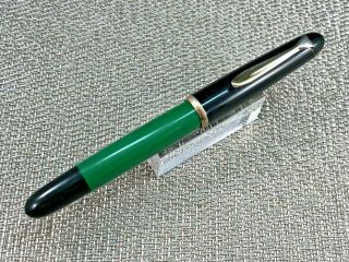 Vintage Pelikan 120 Green & Black Piston Filler Fountain Pen F Nib