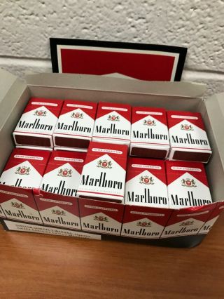 Mini Marlboro Cigarette Boxes Wood Stick Matches / Box Of 36 / Vintage 1996