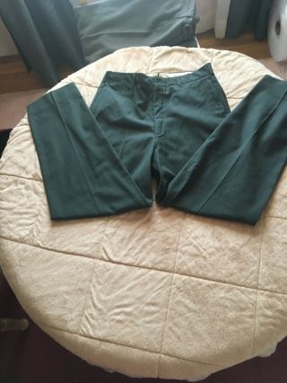 Vintage Wwii Us Military Wool Uniform Dress Pants - Named - 36w 36 Long