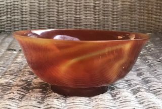 Old Chinese Possibly Qing Dynasty 19th Century Realgar Style Peking Glass Bowl 3