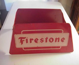 Firestone Tire Pressed Steel Gas Station Display Stand Good Paint