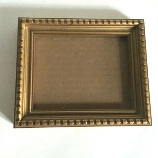 Vintage Wood Wooden Picture Frame Glass 6x5 " Photo 5x4 " Gold Mexico F3