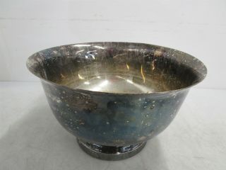 Antique 1883 F.  B.  Rogers Silver On Copper 7514 Large 8 3/8 X 14 3/8 Bowl