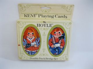 Vintage Raggedy Ann & Andy Kent Playing Cards - Hoyle 3451 - Complete Decks