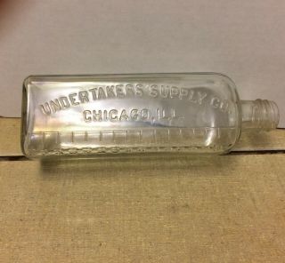 Undertaker’s Supply Co Chicago Il Embalming Fluid Poison Bottle 1930s