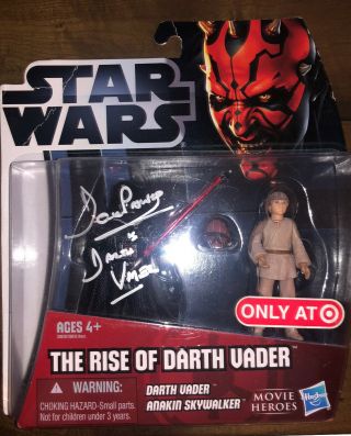 Autographed Star Wars David Prowse Darth Vader/anakin Skywalker 2 Pack 2012 Mip