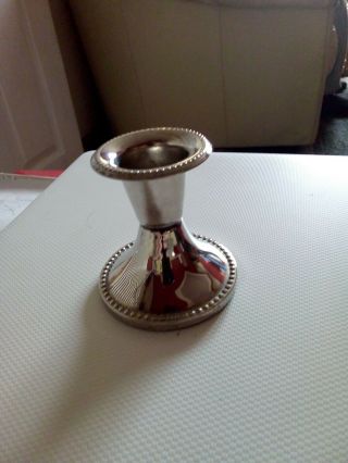 Vintage Silver Plated Stub Candlestick Candle Holder