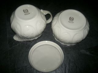 Lenox USA Porcelain Woodland Sugar Bowl with lid and Cream Jug Vintage Antique 2