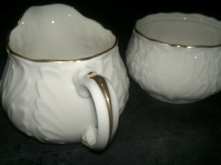 Lenox USA Porcelain Woodland Sugar Bowl with lid and Cream Jug Vintage Antique 3