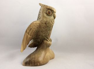 Owl Figuring Beautifully Hand Carved From Hibiscus Wood. 2